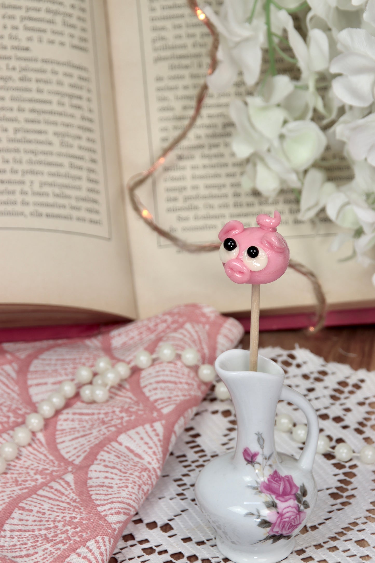 Sucette cochon à la fraise