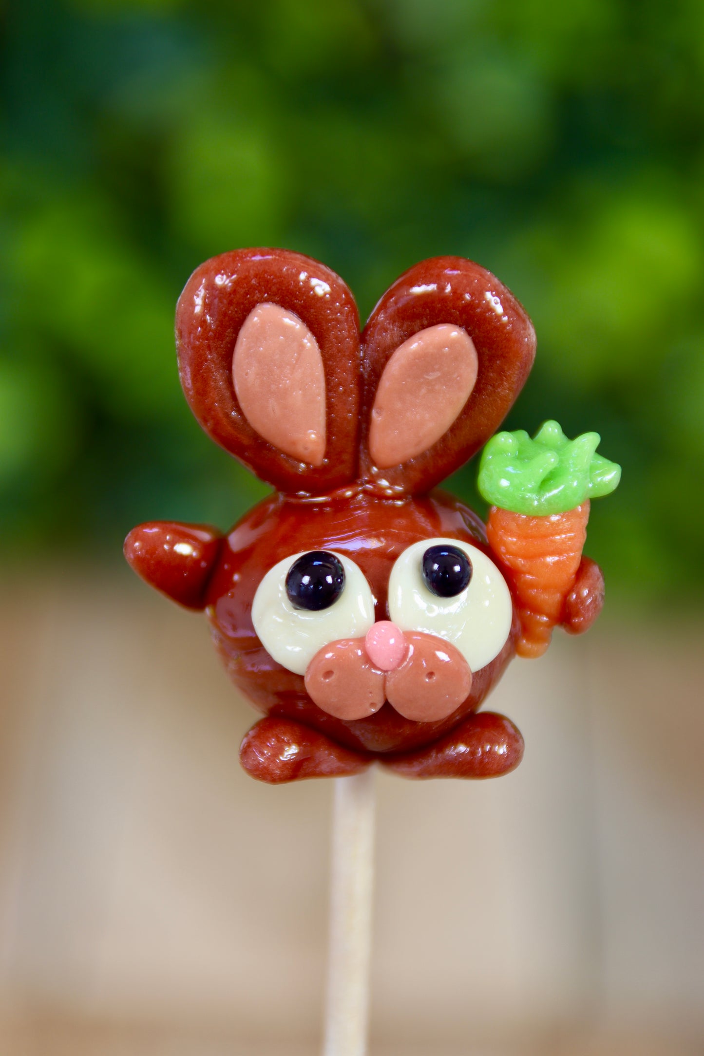 Sucette artisanale de pĂąques Lapin carotte