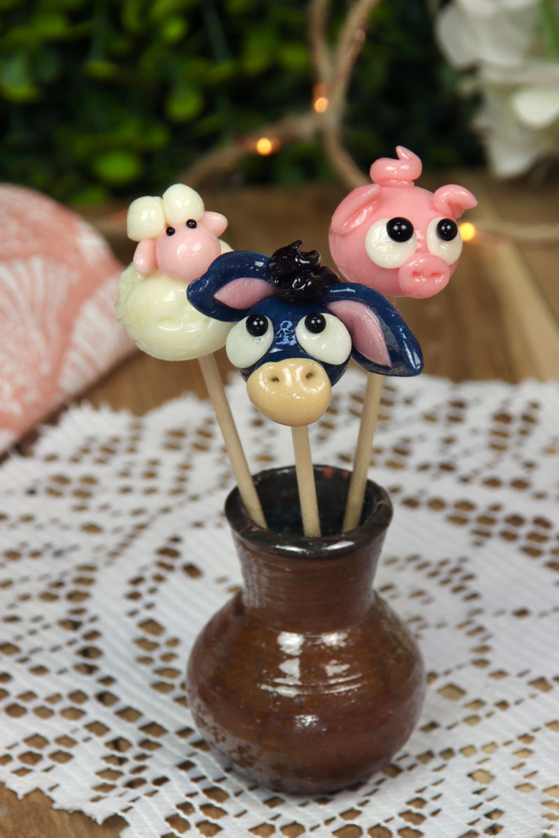 Sucette douceur sur le thème de la ferme , champêtre.