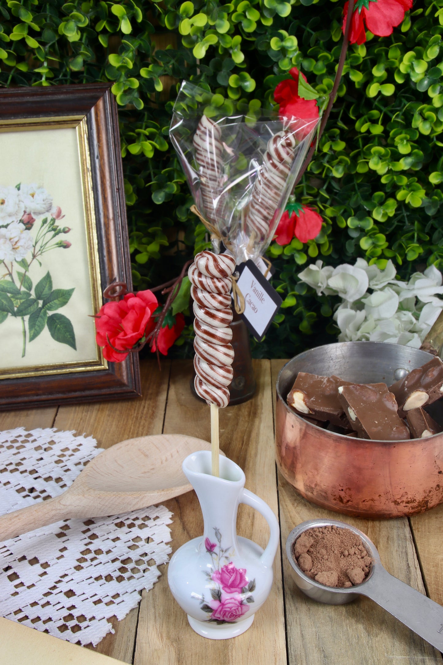 Sucette artisanale Torsade Vanille Cacao