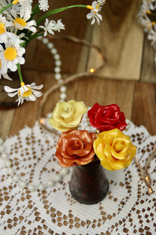 Sucette en forme de rose