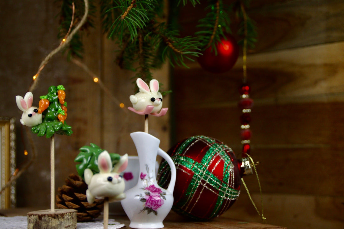 Les lapins du Pays des Sucreries en hiver