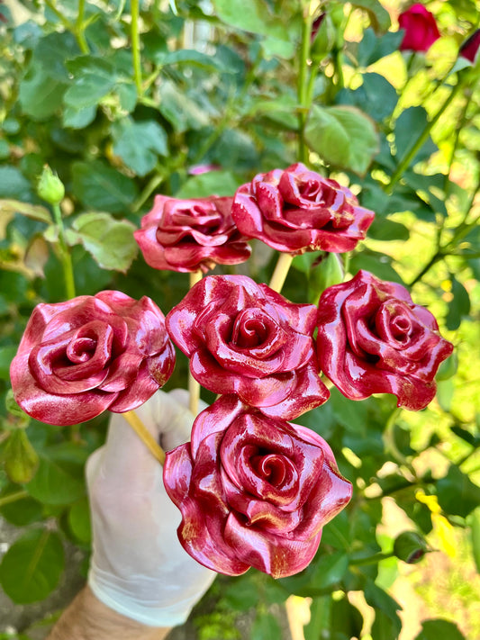 Sucette bouquet cerise