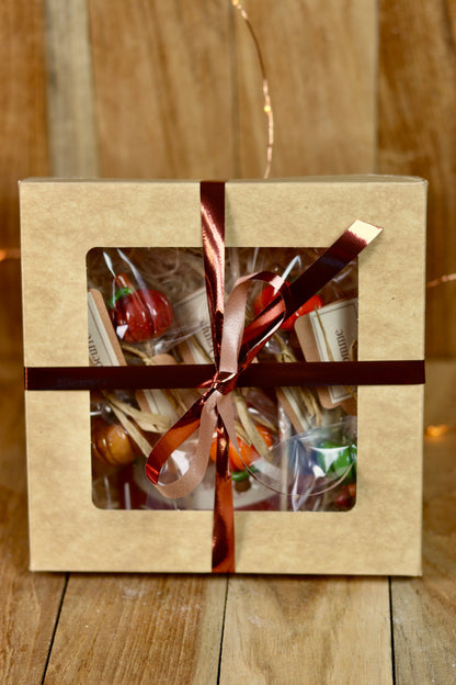 Coffret Automne 5 Sucettes Sculptées Citrouilles
