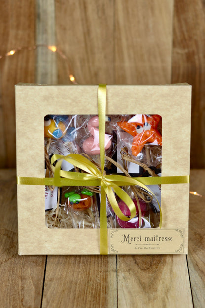 Coffret Merci Maître(sse) 5 Sucettes Sculptées