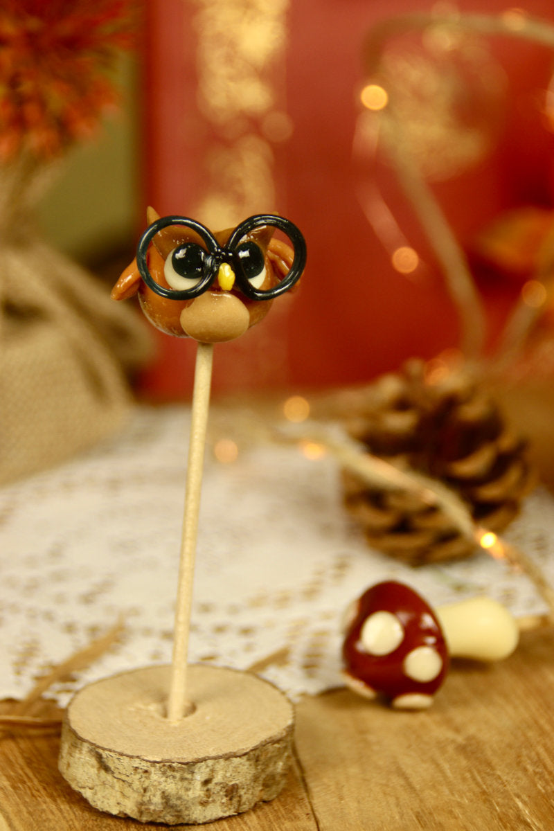Sucette Hibou Cola avec Lunettes
