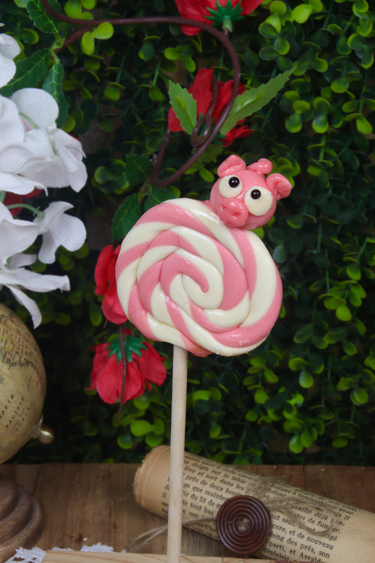 Sucette Cochon Vanille-Fraise