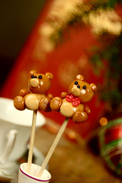 Peluche Caramel Beurre Salé Nœud Papillon.