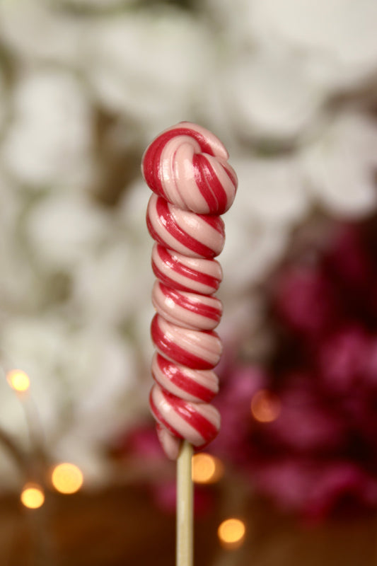 Sucette bicolore artisanale à la framboise