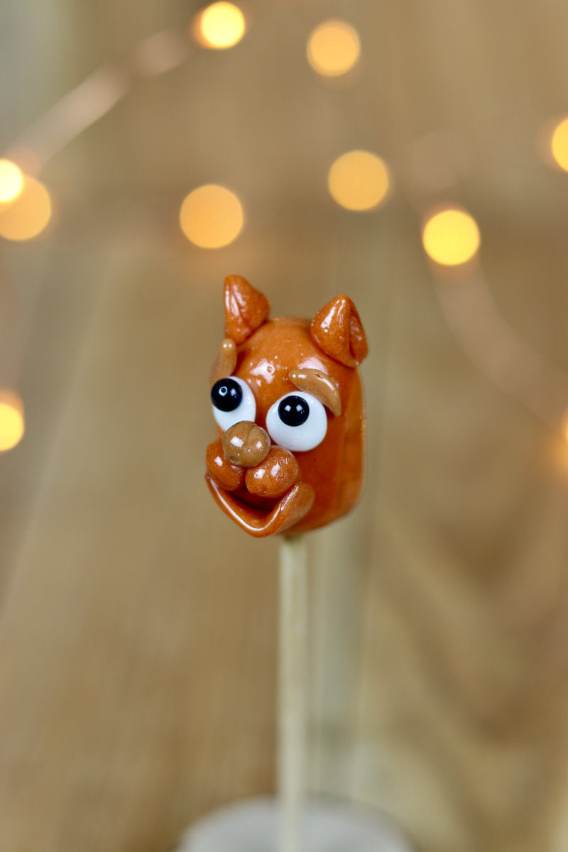 Sucette sculptée en forme de chien au cola, inspiré de scoobidou
