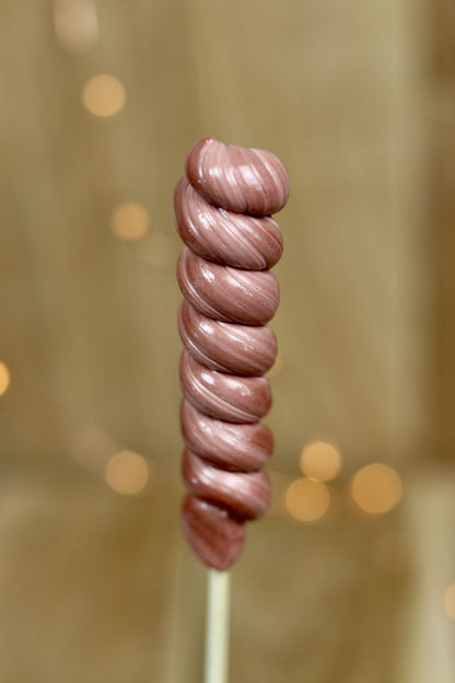 Sucette torsade artisanale au cacao