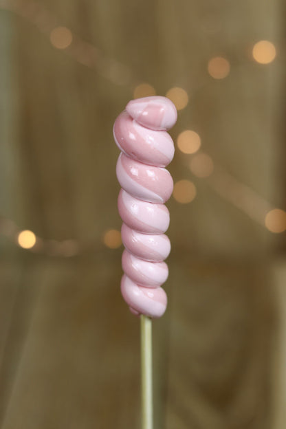 Sucette torsade artisanale à la framboise