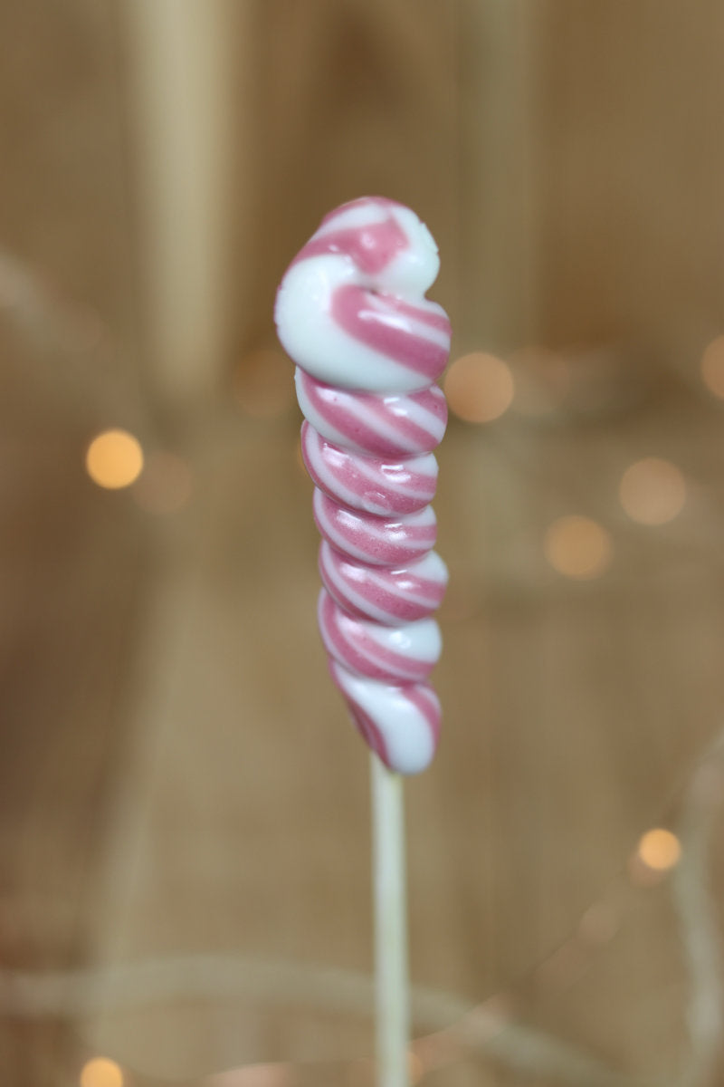 Sucette torsade artisanale violette citron