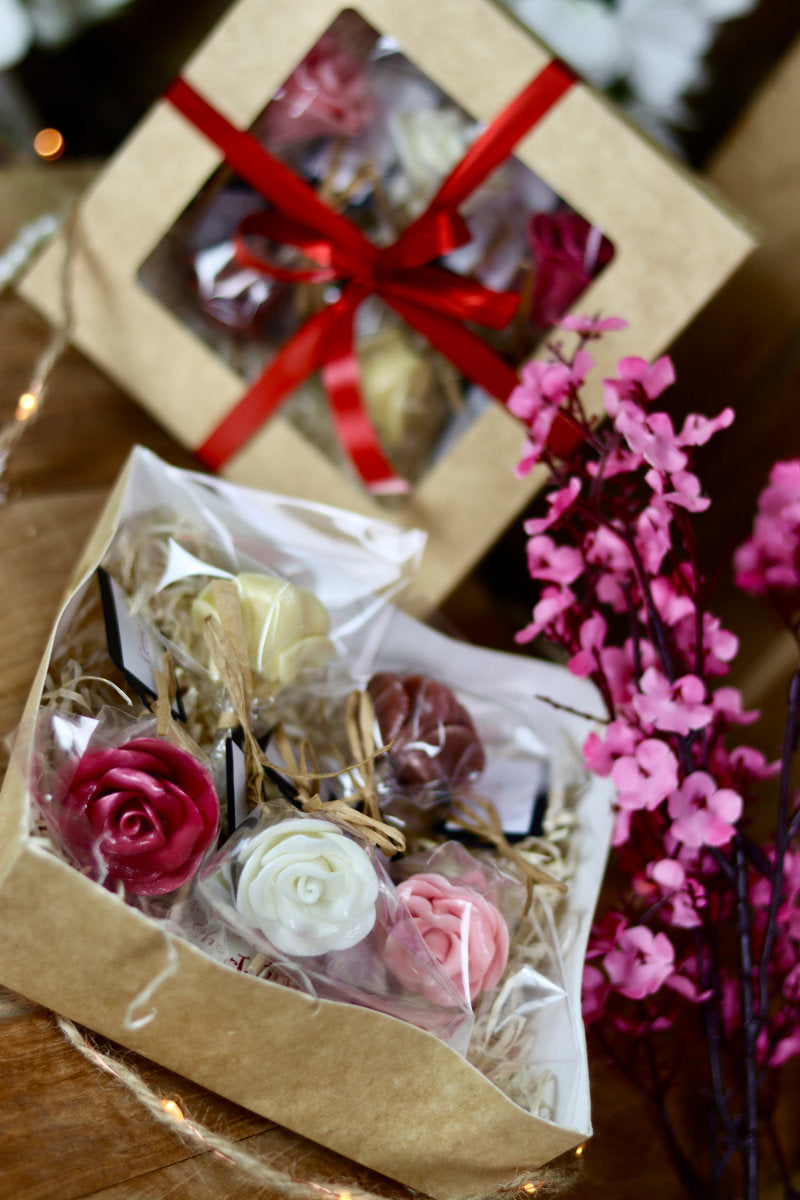coffret de sucette en forme de fleur à offrir