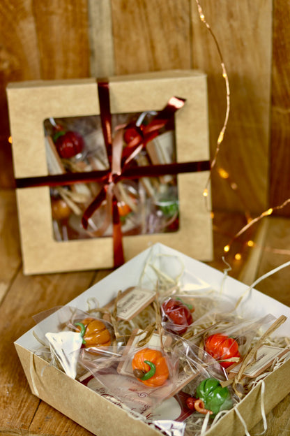 Coffret Automne 5 Sucettes Sculptées Citrouilles
